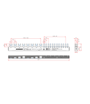 Busbar, 1xRCCB 4-pole, 1 MCB 3+N, 6 MCB 1+N/1 MW, 14MW