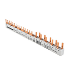 Busbar, 1xRCCB 4-pole, 1 MCB 3-pole, 5 MCB 1+N/1 MW, 12MW