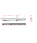 Busbar, 1xRCCB 4-pole, 1 MCB 3-pole, 5 MCB 1+N/1 MW, 12MW