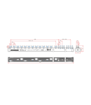 Busbar, 1xRCCB 4-pole, 3xMCB 4-pole, 12 x MCB 1+N/1 MW, 28MW