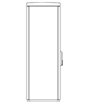 Cable management enclosure 1 door, F4, RAL7032, IP44