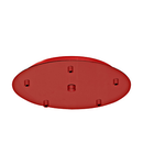 Canopy 5-fold, surface mounted traffic red (RAL 3020)