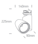 Cano-R/A2 LED 15W 3000K 1095lm, IP20, alb