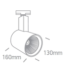 Cano-R3 COB LED, 50W, 230V, 3000K, 3750lm, 36°, IP20, alb