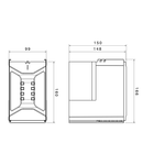 Capac compartiment borne măr. 1-3, lăţime 100mm