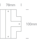 Capac pt. conector T, alb