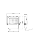 Capri LED Basic 50W 6000lm 3000K simetric IP65 negru