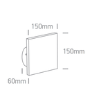 Castor II 7W, 600lm, 3000K, 230V, IP54, alb