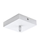 CEILING CANOPY 1-FACH, SQUARE 95X95X25 WHITE