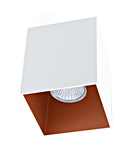 Ceiling light "Polasso" square 35W white / copperIP20