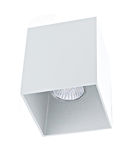 Ceiling light "Polasso" square 35W white / silver IP20