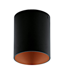 Ceiling luminaire "Polasso" round 35W black / copperIP20