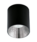 Ceiling luminaire "Polasso" round 35W black / silver IP20