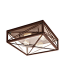 Ceiling luminaire Gaudesi 3x 60W brown-antik IP44