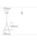 Cil suspendat Iga LED, 12W,100-240V, IP20,negru