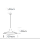 Cil suspendat Lise LED, 12W, 100-240V, IP20,negru