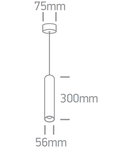 Cil suspendat Tubas II 35W, 100-240V, GU10, IP20, negru