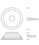 Ciri-L LED 30W 3000K, 2200lm, 80°, IP20, aluminiu, gri