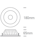 Ciri-M LED 20W 4000K, 1400lm, 80°, IP20, aluminiu, gri