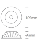 Ciri-S LED 10W 3000K 700lm, 80°, IP20, aluminiu, gri