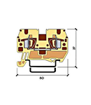 Clemă de nul, conex. elastică, HMM.2, albastru, 0,2-2,5 mm²