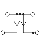 Clemă şir cu diodă STTB 2,5-2DIO/O-UL/O-UR