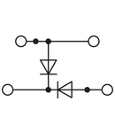 Clemă şir cu diodă STTB 2,5-2DIO/O-UL/UR-UL