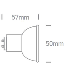 COB LED GU10, 6W, 3000K, 380lm, 60°, 230V