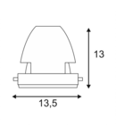 COB LED MODUL, argintiu, 12°CRI65+