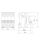 Comutator principal modular 100A, 4-poli