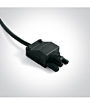 Conector 3-pin male cu 30 cm cablu negru