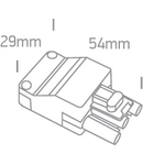 Conector 3-pin male cu 30 cm cablu negru