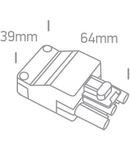 Conector 4-pin male cu 30 cm cablu negru