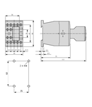 Contact auxiliar frontal pt. contactor auxiliar LTH, 1ND+3NÎ