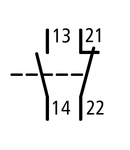 Contact auxiliar frontal pt. contactor LT măr. 2-3, 1ND+1NÎ