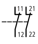 Contact auxiliar frontal pt. contactor LT mărime 2-3, 2NÎ