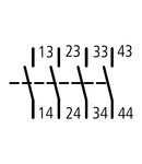 Contact auxiliar frontal pt. contactor LT mărime 2-3, 4ND