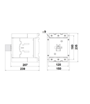 Contactor 3 poli, CUBICO Grand, 110kW, 205A, 2ND+2NÎ, 230Vca