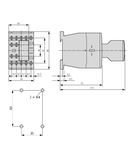 Contactor ALEA II auxiliar, 2 ND + 2 NÎ, bobina la 24Vcc