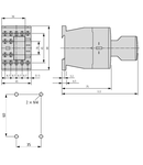 Contactor ALEA II auxiliar, 3 ND + 1 NÎ, bobina la 230Vca