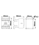 Contactor auxiliar 2ND+2NÎ, CUBICO, 6A, 230Vc.a.