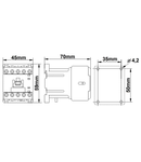 Contactor auxiliar 2ND+2NÎ, CUBICO, 6A, 24Vc.c.