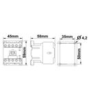 Contactor auxiliar 3ND+1NÎ, CUBICO, 6A, 230Vc.a.