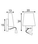 COUPA FLEXLED lampă de perete, alb cald LED