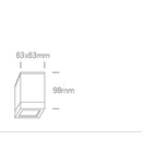 Cube 1-CL LED, 35W, MR16, GU10, 100-240V, IP54, negru