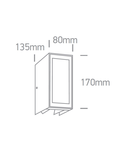 Dako I Up/Down LED 2x3W, 2x200lm, 3000K, 240V, IP54, negru