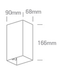 Dako I Up/Down LED 2x3W, 3000K, IP54 , 400lm,antracit