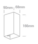 Dako I, Up/Down LED 2x3W, 3000K, IP54 , 400lm, alb