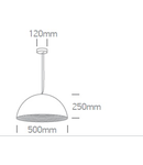 Dela 2, Pendant luminaire, 20W, E27, 100-240V, IP20, alb