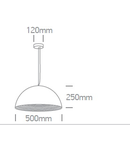 Dela 2, Pendant luminaire, 20W, E27, 100-240V, IP20, negru